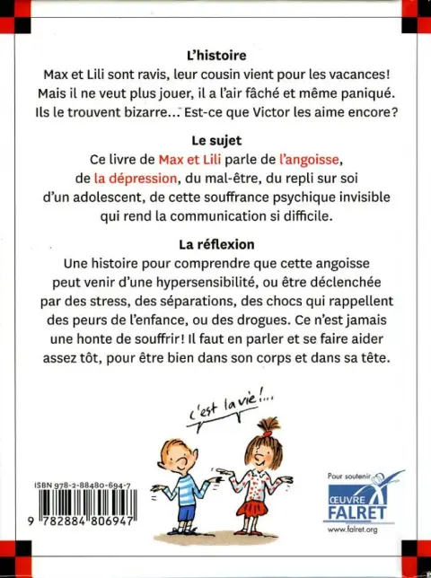 Verso de l'album Ainsi va la vie Tome 107 Max et Lili trouvent leur cousin angoissé