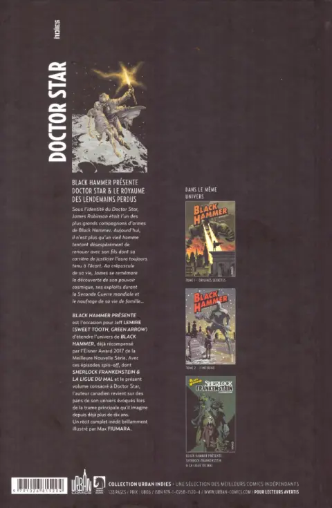 Verso de l'album Black Hammer Doctor Star & le royaume des lendemains perdus