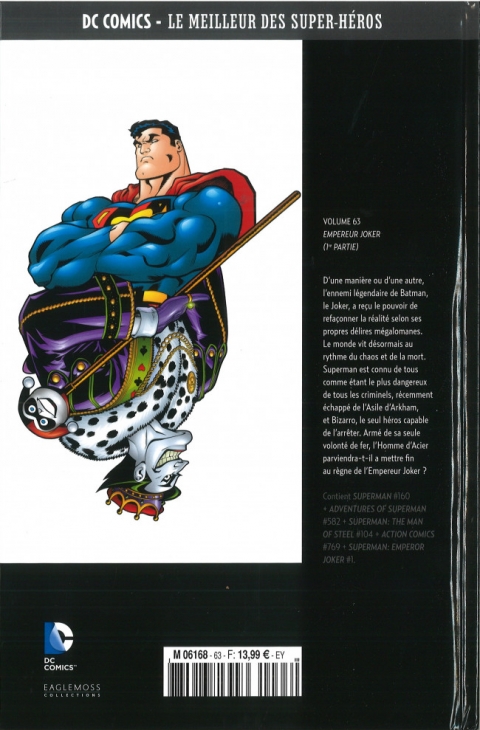 Verso de l'album DC Comics - Le Meilleur des Super-Héros Volume 63 Empereur Joker - 1re Partie