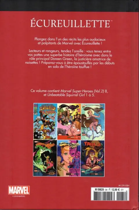 Verso de l'album Le meilleur des Super-Héros Marvel Tome 84 Ecureuillette