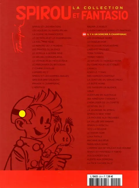 Verso de l'album Spirou et Fantasio La collection Tome 20 Il y a un sorcier à Champignac