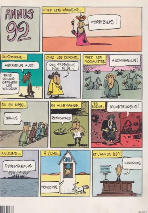 Verso de l'album La conjoncture est générale