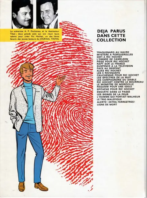 Verso de l'album Ric Hochet Tome 14 Ric Hochet contre le bourreau