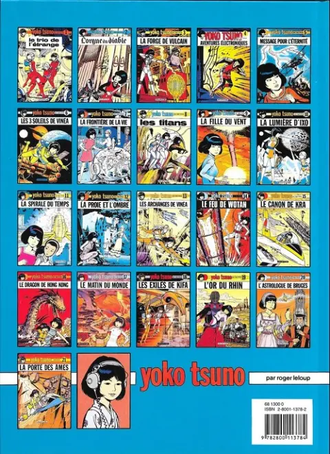 Verso de l'album Yoko Tsuno Tome 16 Le dragon de Hong Kong