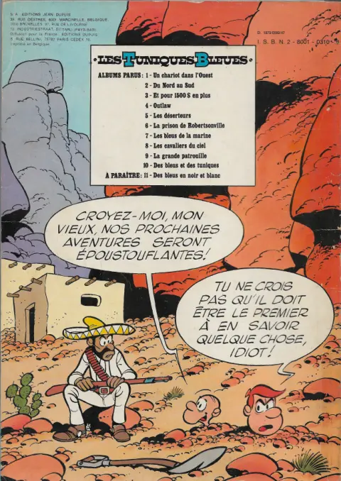 Verso de l'album Les Tuniques Bleues Tome 3 Et pour quinze cents dollars en plus