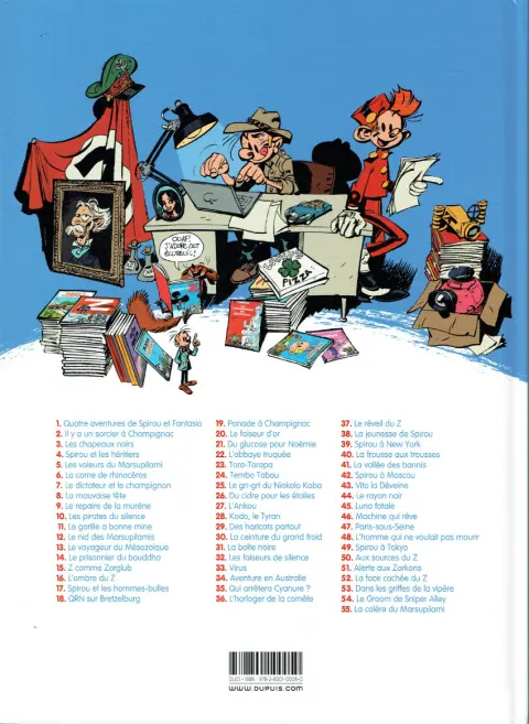 Verso de l'album Spirou et Fantasio Tome 3 Les chapeaux noirs