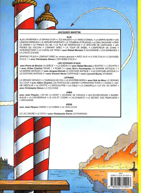 Verso de l'album Lefranc Tome 2 L'ouragan de feu