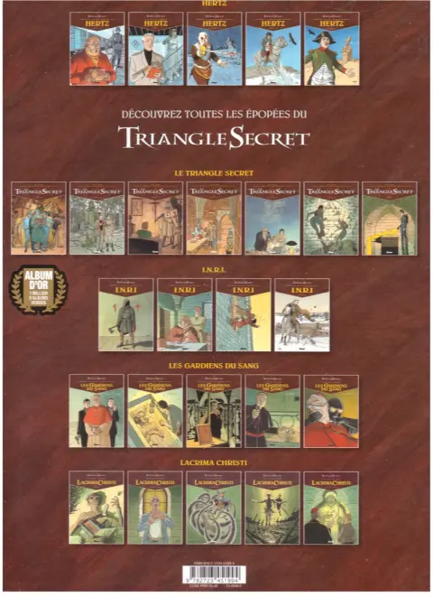 Verso de l'album Le Triangle secret - Hertz Tome 1 Nuit et Brouillard