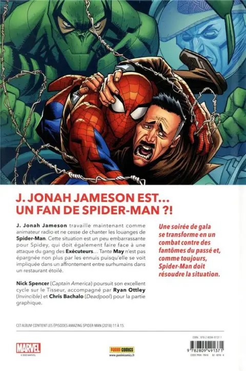 Verso de l'album Amazing Spider-Man Tome 3 L'Œuvre d'une vie