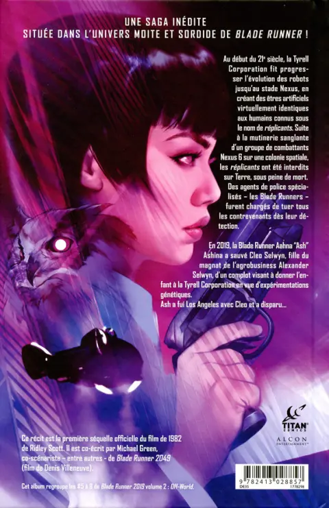 Verso de l'album Blade Runner 2019 Tome 2