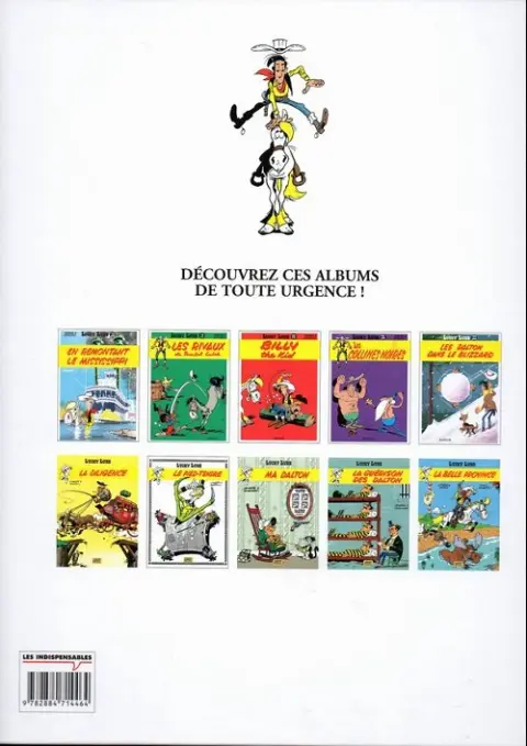 Verso de l'album Lucky Luke Tome 37 Canyon Apache
