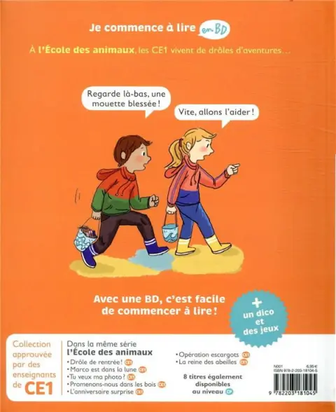 Verso de l'album Je commence à lire en BD CE1 Tome 4 Une bouteille à la mer
