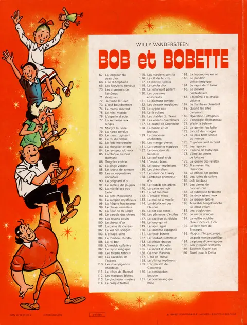 Verso de l'album Bob et Bobette Tome 181 Le prince des poires
