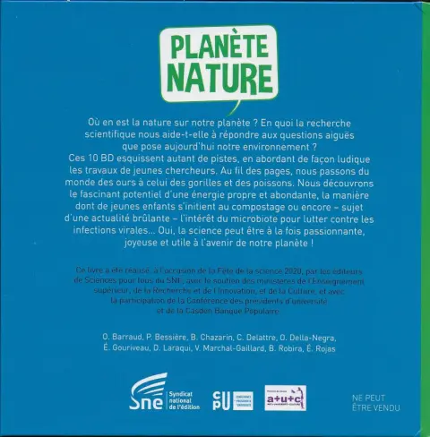 Verso de l'album Sciences en bulles 2 Planète nature