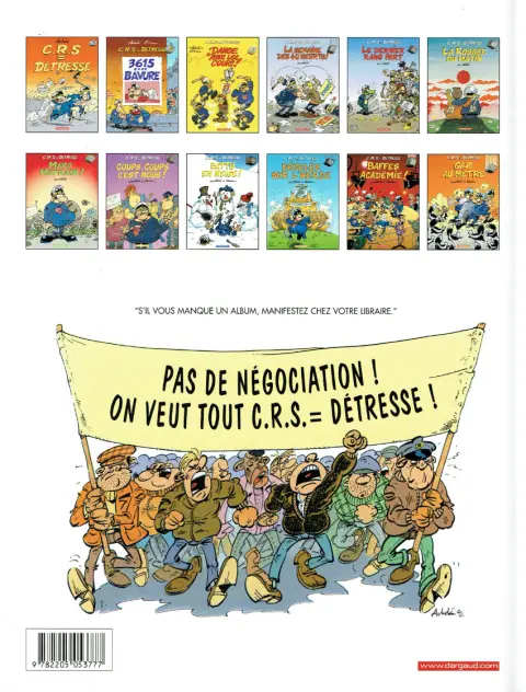 Verso de l'album CRS = Détresse Tome 11 Baffes académie !
