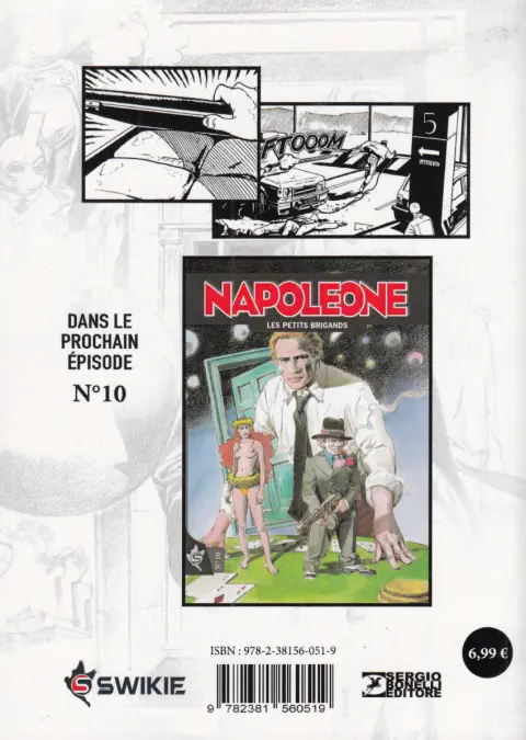 Verso de l'album Napoleone N° 9 Le lézard et le serpent