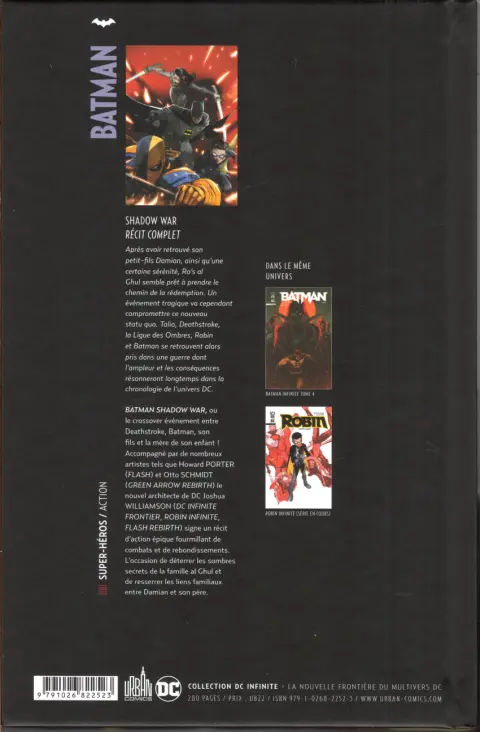 Verso de l'album Batman - Shadow War