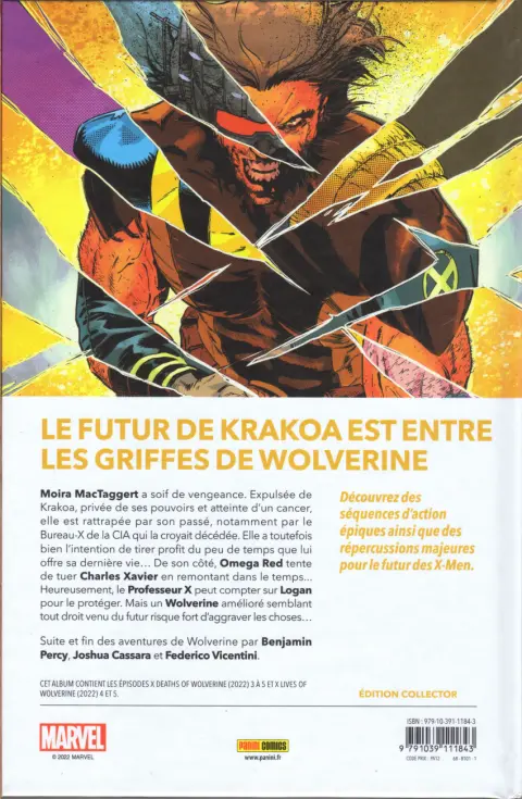 Verso de l'album X lives / X deaths of Wolverine Volume 2/2