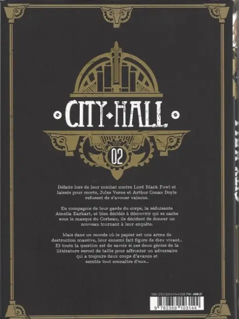 Verso de l'album City Hall Tome 02