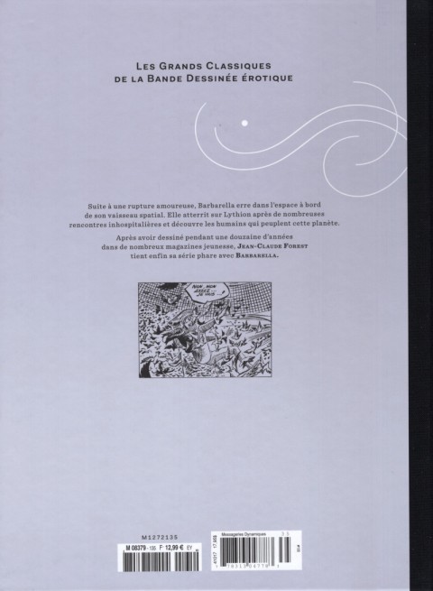 Verso de l'album Les Grands Classiques de la Bande Dessinée Érotique - La Collection Tome 135 Barbarella - tome 1