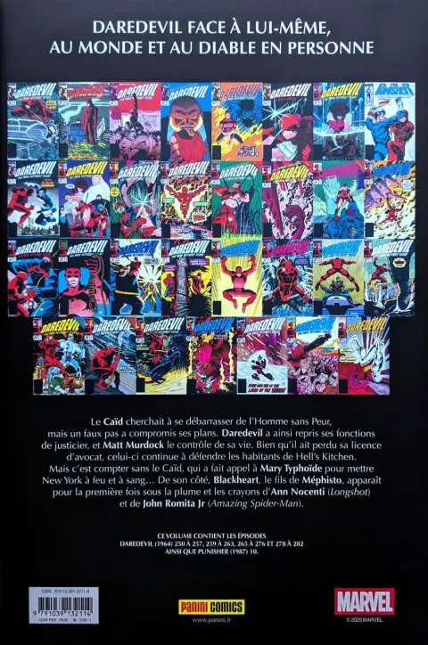 Verso de l'album Daredevil par Ann Nocenti