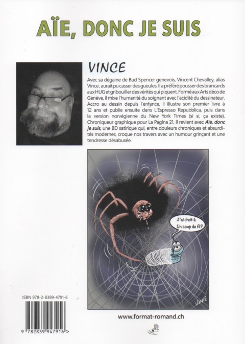 Verso de l'album Aïe, donc je suis