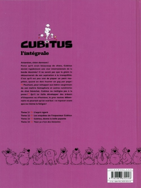 Verso de l'album Cubitus L'intégrale Tome 6