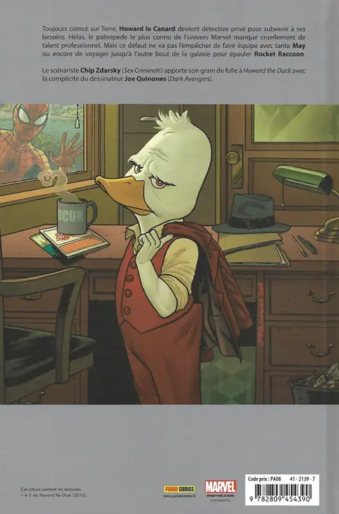 Verso de l'album Howard le Canard Tome 1 Canard au sang chaud