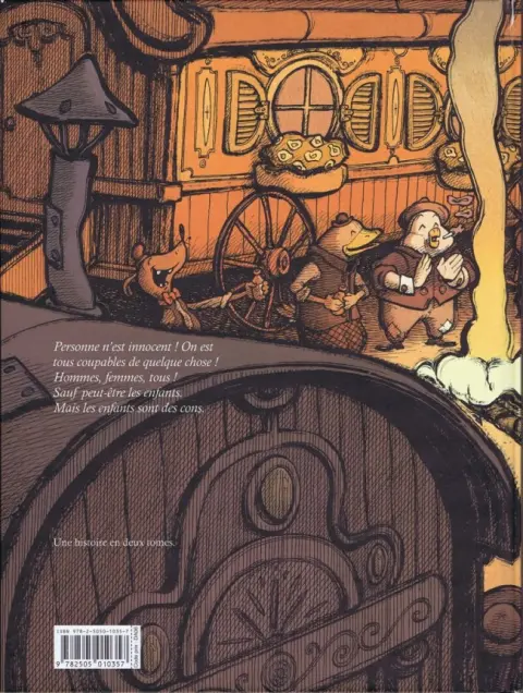 Verso de l'album Abélard Tome 1 La danse des petits papiers