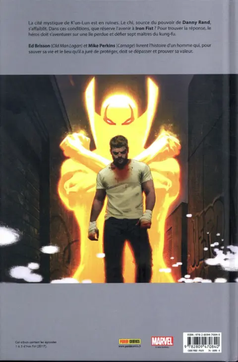 Verso de l'album Iron Fist Tome 1 L'Épreuve des sept maîtres