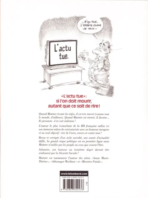 Verso de l'album L'actu tue Tome 1