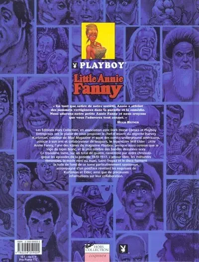 Verso de l'album Little Annie Fanny Volume 3 1970-1977