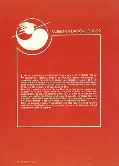 Verso de l'album Mac Coy Tome 2 Un nommé Mac Coy