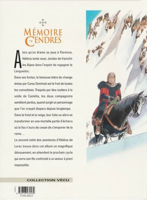 Verso de l'album Mémoire de Cendres Tome 8 Le printemps des assassins