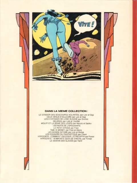 Verso de l'album Orion Le laveur de planètes