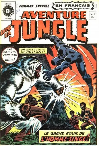 Couverture de l'album Aventure dans la jungle Tome 5 Le monarque et l'homme singe !