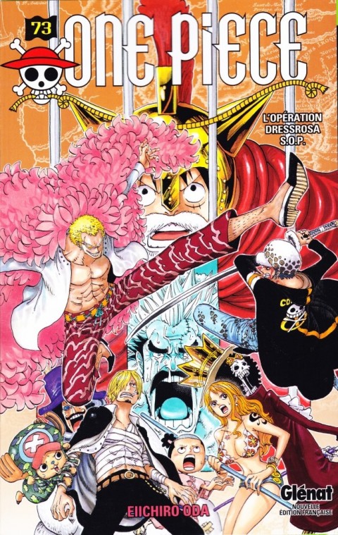 Couverture de l'album One Piece Tome 73 L'Opération Dressrosa S.O.P.
