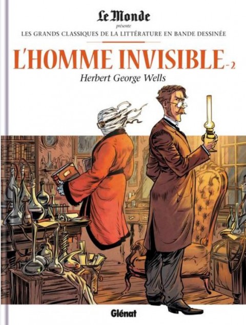 Couverture de l'album Les Grands Classiques de la littérature en bande dessinée Tome 32 L'homme invisible - 2