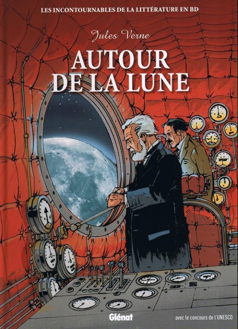 Couverture de l'album Les Incontournables de la littérature en BD Tome 28 Autour de la Lune