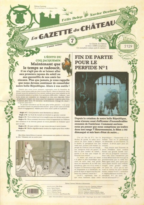 Couverture de l'album La Gazette du Château N° 7