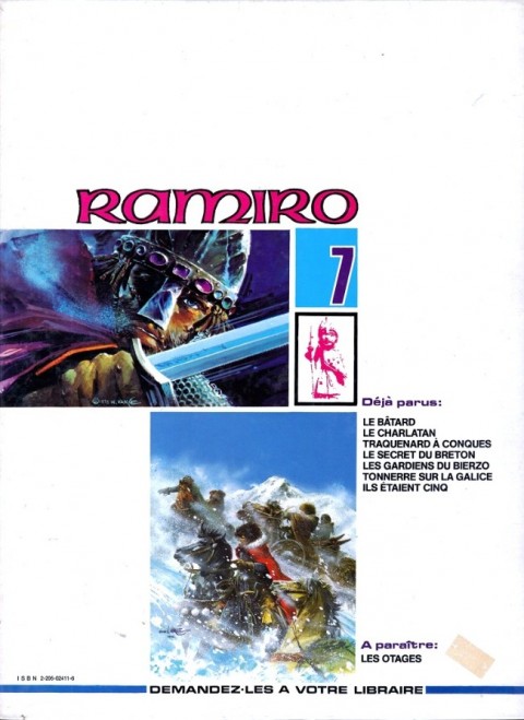 Verso de l'album Ramiro Tome 7 Ils étaient cinq : le Trésor des Wisigoths 1
