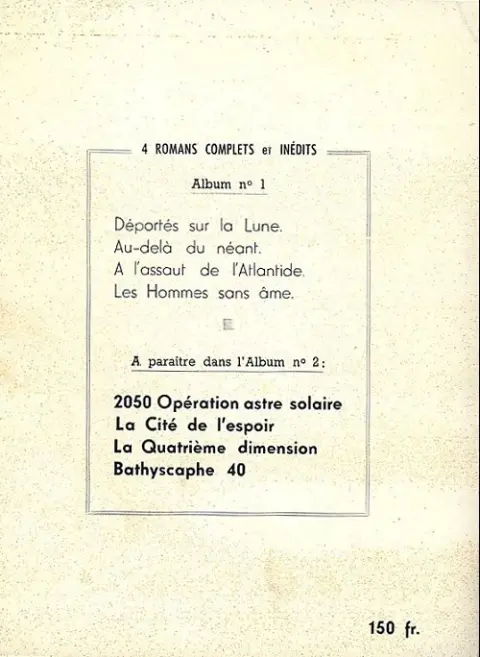 Verso de l'album L'An 2000 Recueil 1