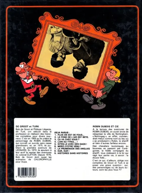 Verso de l'album Robin Dubois Tome 9 Histoires sans histoires
