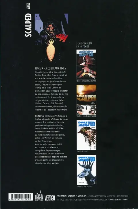 Verso de l'album Scalped Tome 9 À couteaux tirés