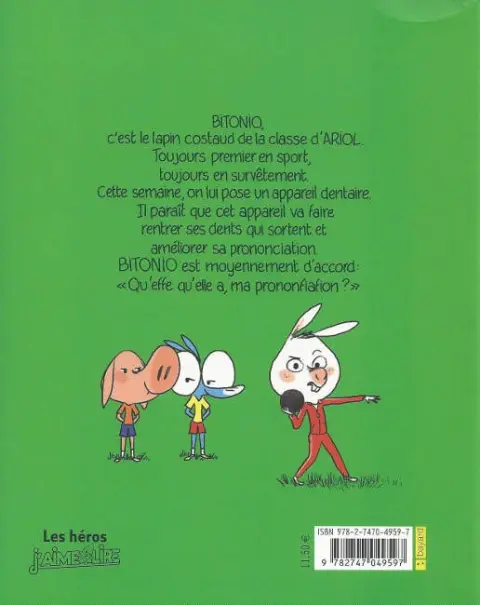 Verso de l'album Ariol Tome 9 Les dents du lapin