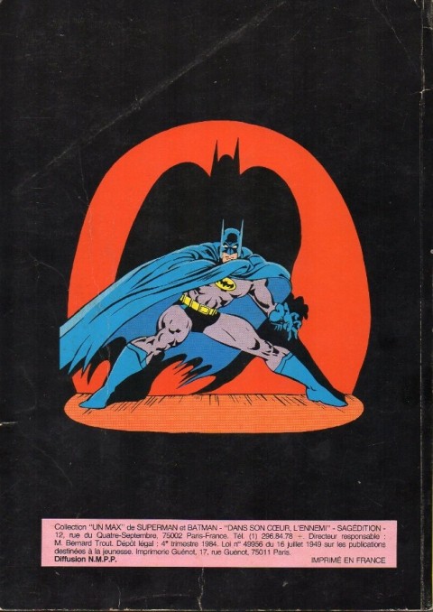 Verso de l'album Un max' de... Tome 1 Un max' de Superman et Batman - Dans son cœur, l'ennemi