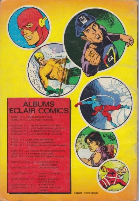 Verso de l'album Atom Eclair comics Tome 1 Le voleur au jouet dangereux