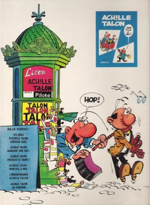 Verso de l'album Achille Talon Tome 3 Achille Talon persiste et signe !