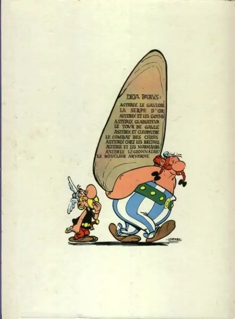 Verso de l'album Astérix Tome 6 Astérix et Cléopâtre