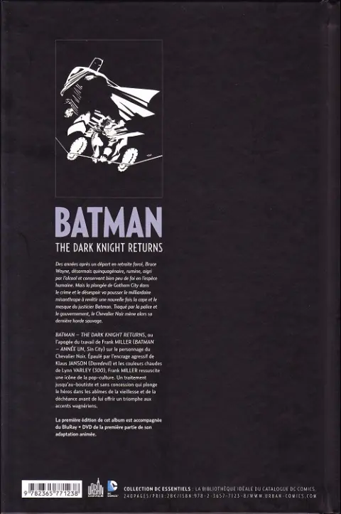 Verso de l'album Batman - Dark Knight The Dark Knight Returns